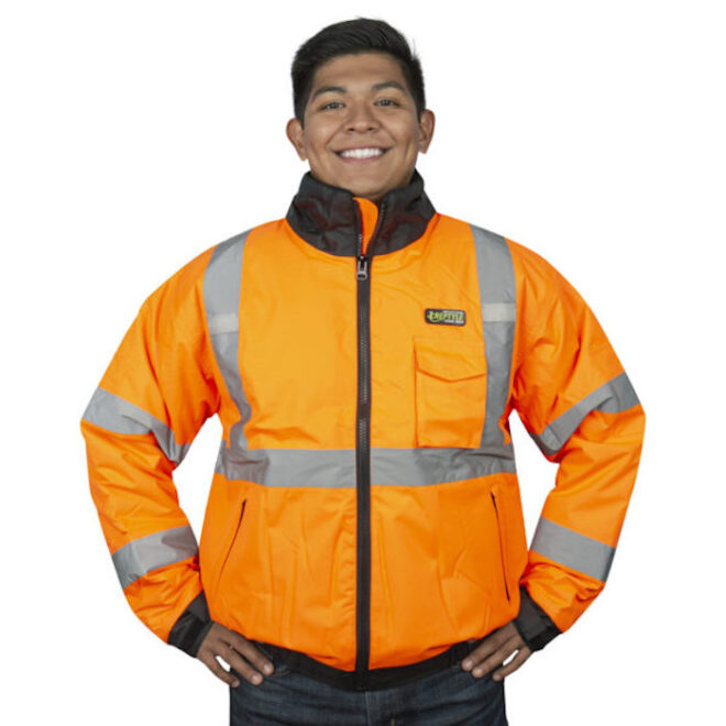 Chumpa reflectiva p/ lluvia reptyle, naranja