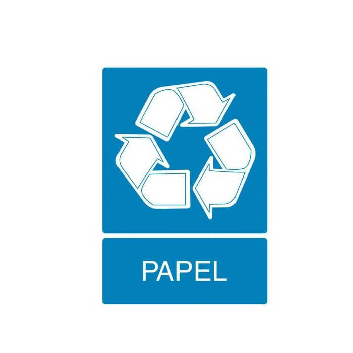 Rótulo de reciclaje “papel”